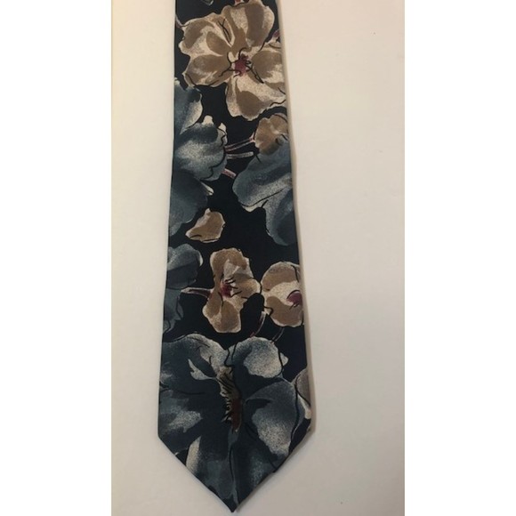 Oscar de la Renta 100% Silk Vintage Tie Floral print very nice pattern - Picture 1 of 3